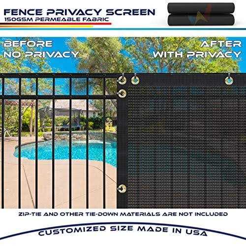 Windscreen4less Privacy Fence Screen Heavy Duty Brass - Inhomebuy