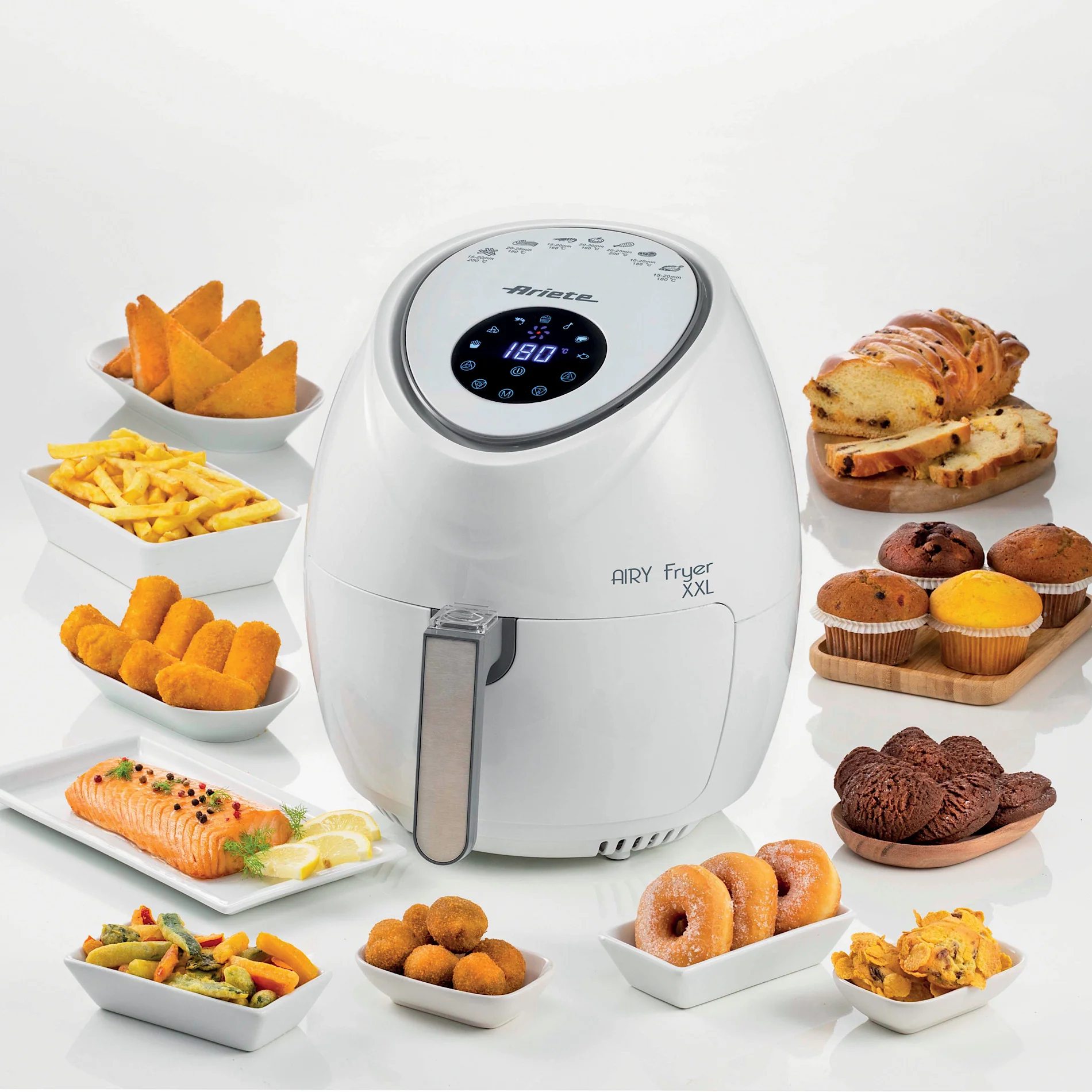 Air Fryer XXL 5,5L 1800W White - Inhomebuy