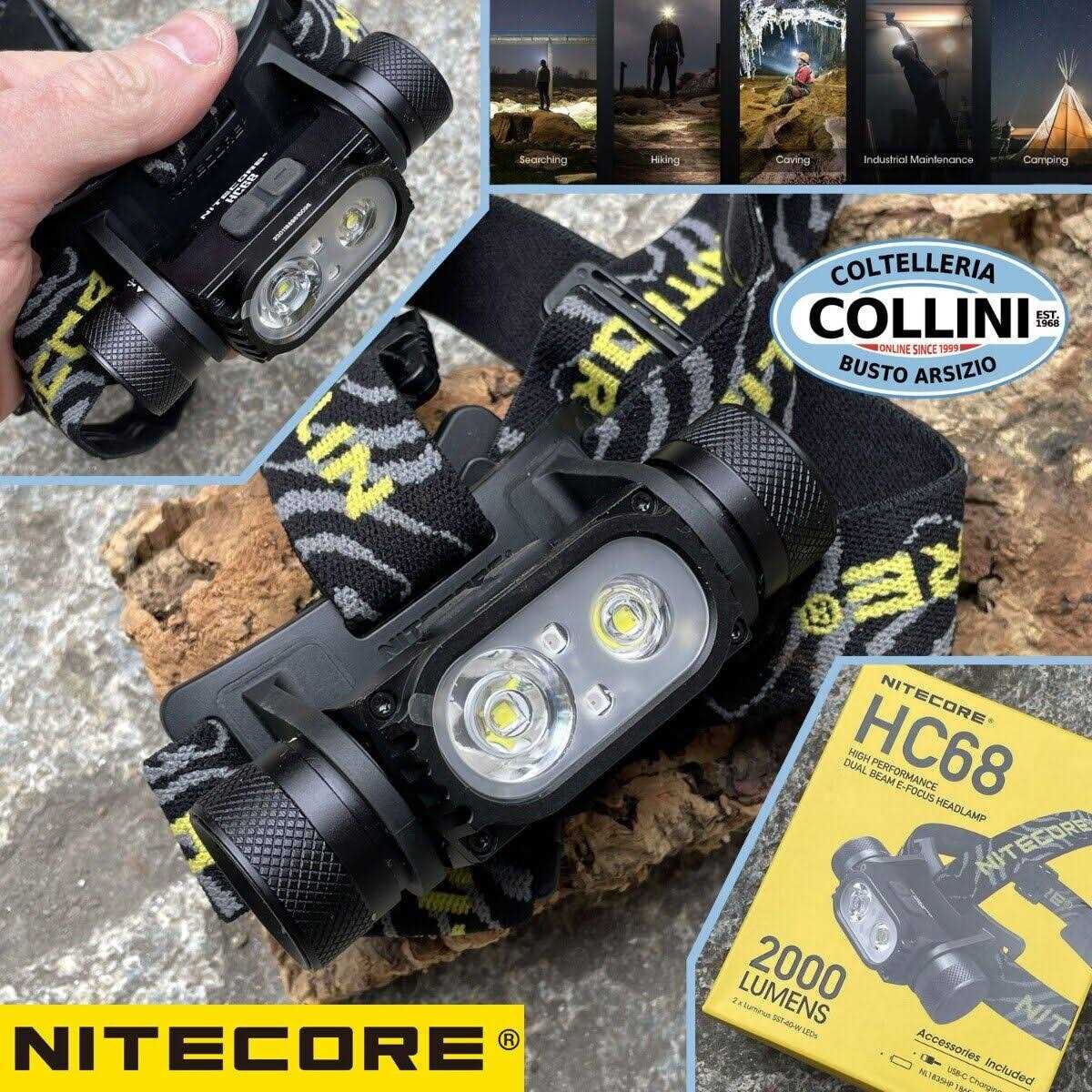 Nitecore HC60 v2 1200 Lumen USB-C Rechargeable Headlamp - Inhomebuy