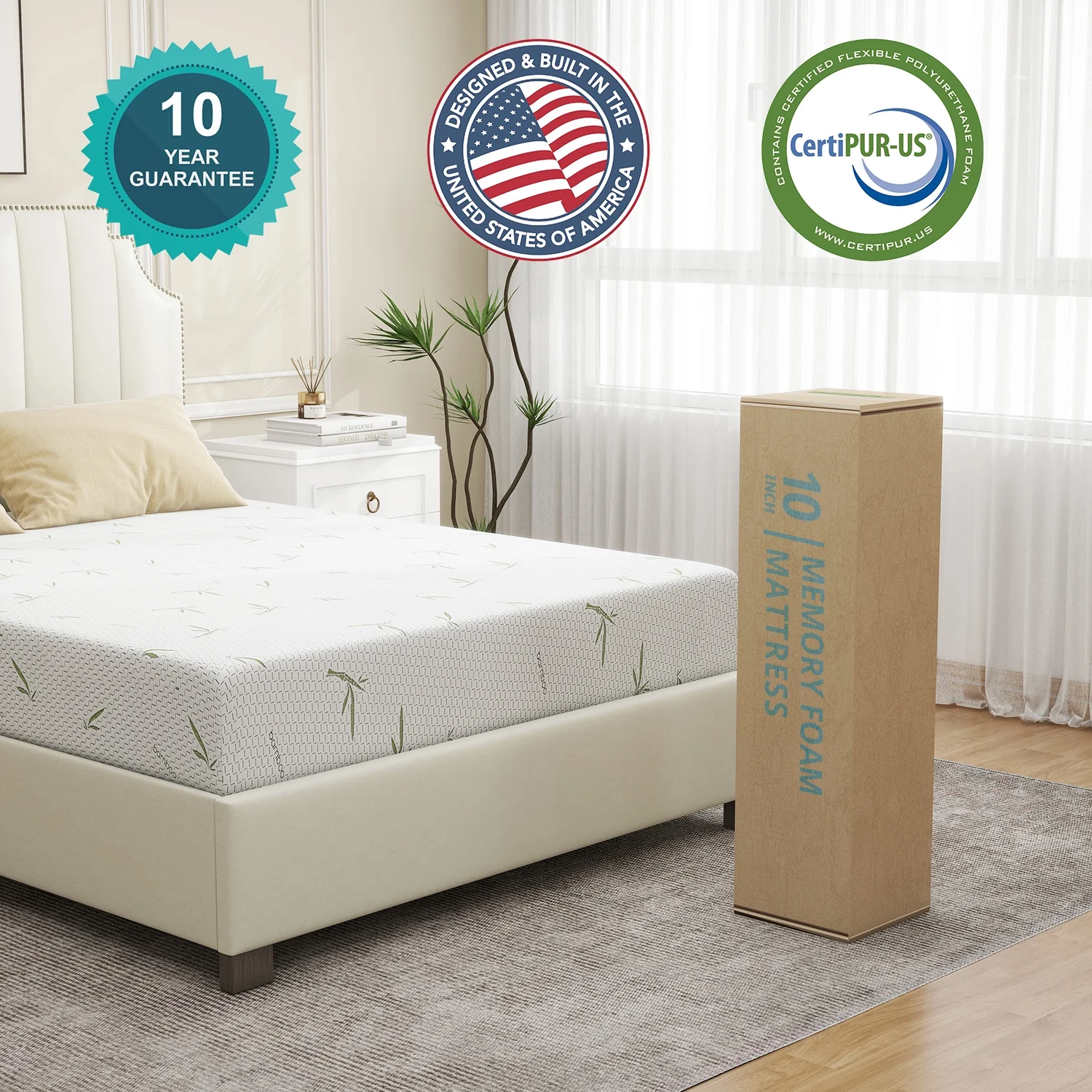 Twin Mattress, 6 inch Gel Memory Foam Mattress for Cool Sleep & Pressure Relief, Medium Firm Mattresses CertiPUR-US Certified Bed-in-a-Box - Inhomebuy