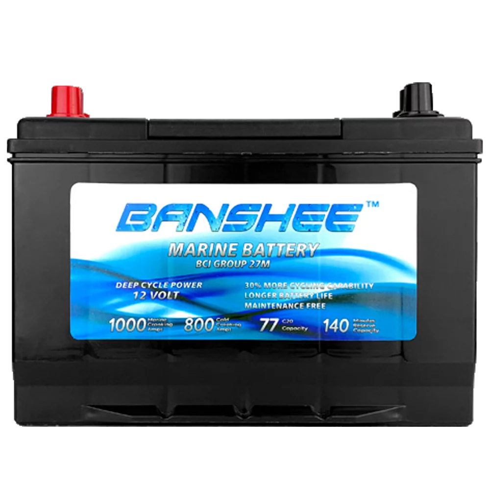 Banshee 27M-Banshee Group Size 27 Deep Cycle Marine Battery for Replacement Optima D27M 8027-127 - Inhomebuy