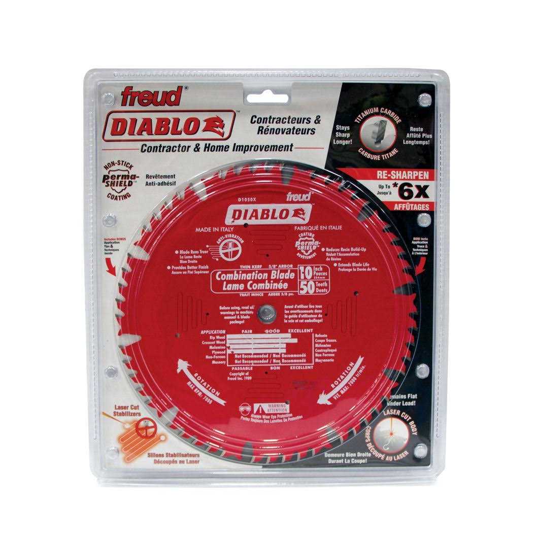 Diablo 10 50 Tooth Combination Saw Blade D1050X - Inhomebuy