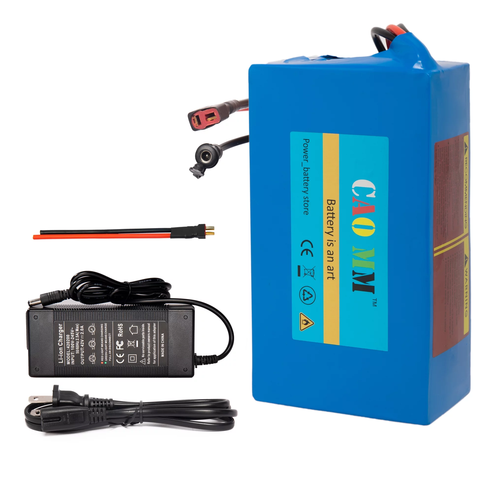 48V 10Ah Ebike Battery with Charger XT90 48V Scooter Lithium Battery for 1000W Electric Bike Motor - Inhomebuy
