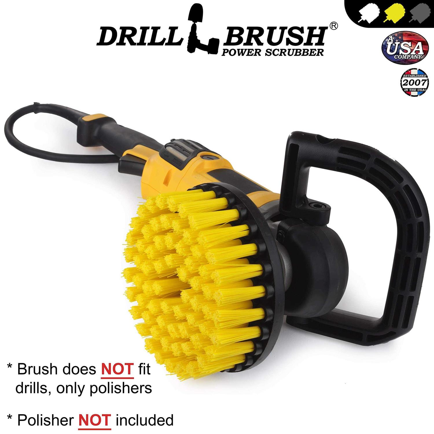 Drillbrush 4 in. W Soft/Medium Bristle Metal Handle Drill Brush Set 810003601216 - Inhomebuy