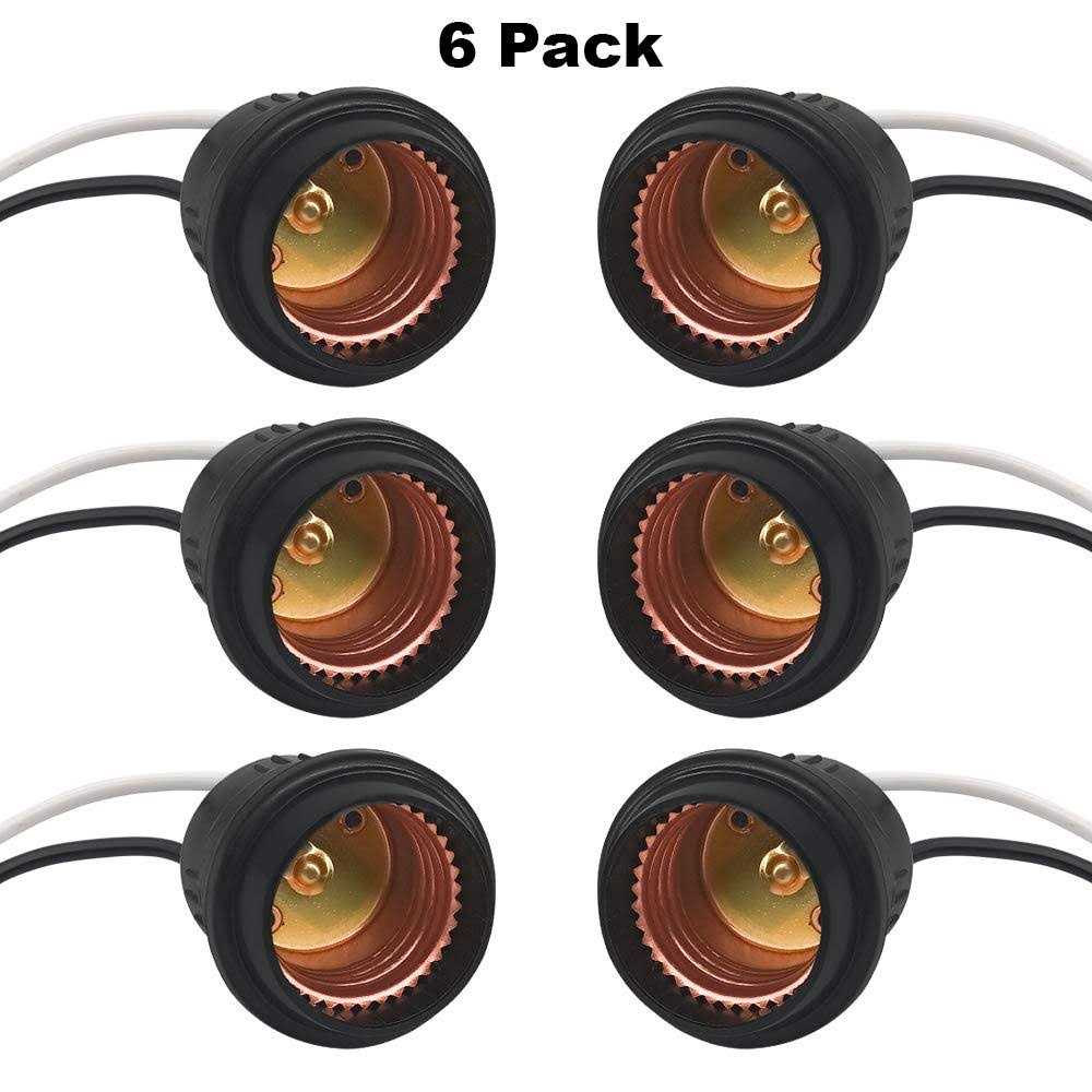 New orange heart E26 Socket Adapter Medium Base Screw in Light Bulb Socket Pigtail for Led Ceiling Lights Downlight Retrofit Power Adapter - Inhomebuy