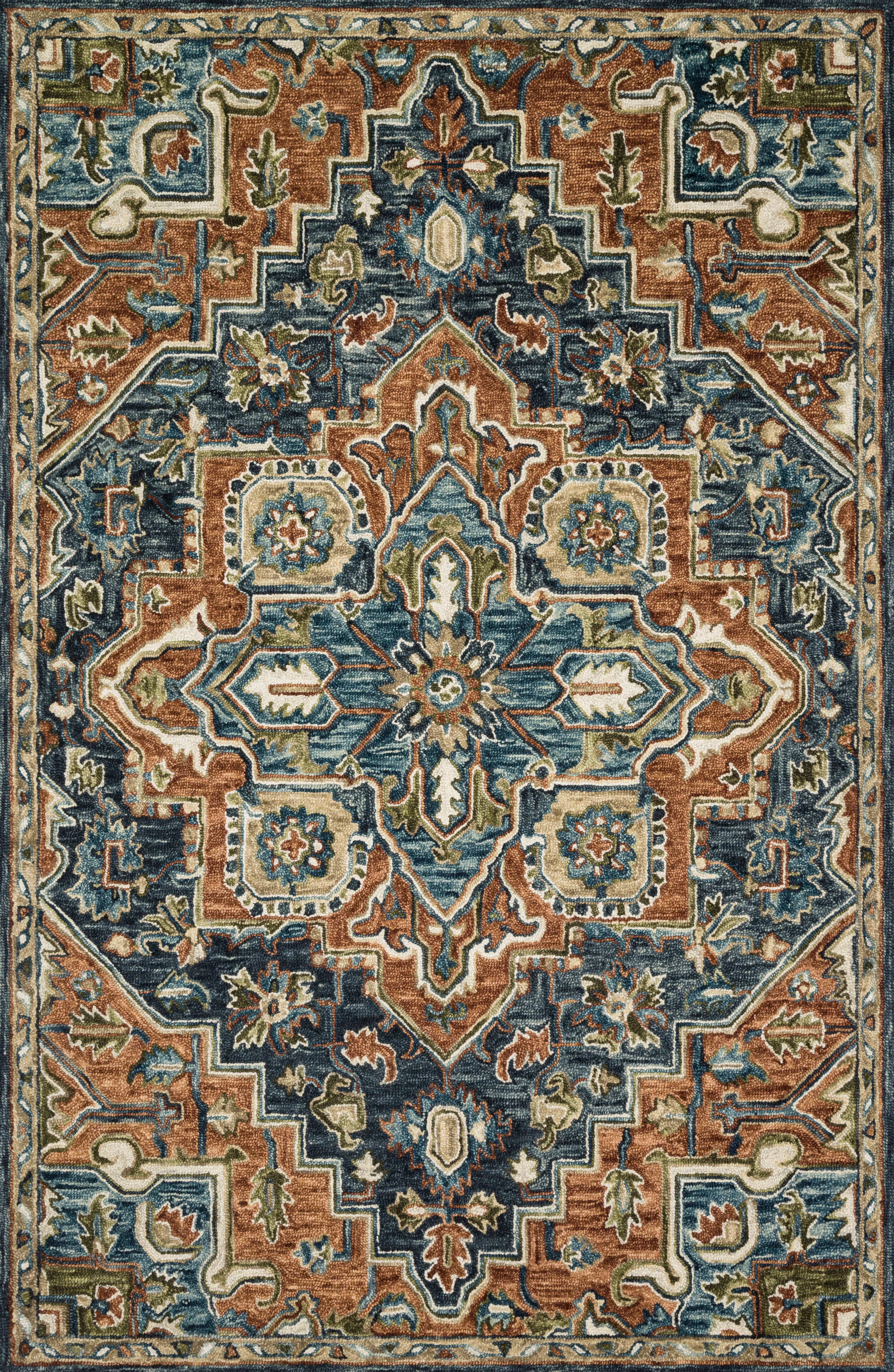 Loloi Rugs Victoria Collection Rug in Rust, Multi - 7'9