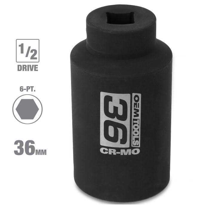 OEMTOOLS 0.5 in Drive 30mm Axle Nut Socket 25203 - Inhomebuy