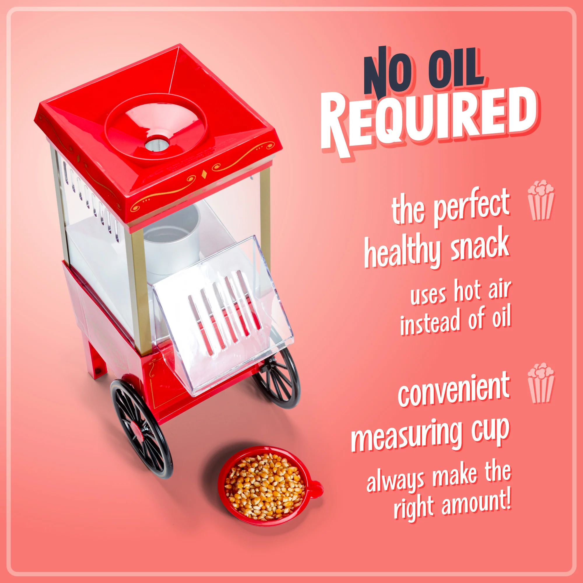 12-Cup Hot Air Popcorn Maker - Inhomebuy