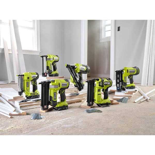 RYOBI ONE+ HP 18V 18-Gauge Brushless Cordless AirStrike Brad Nailer Battery and - Inhomebuy