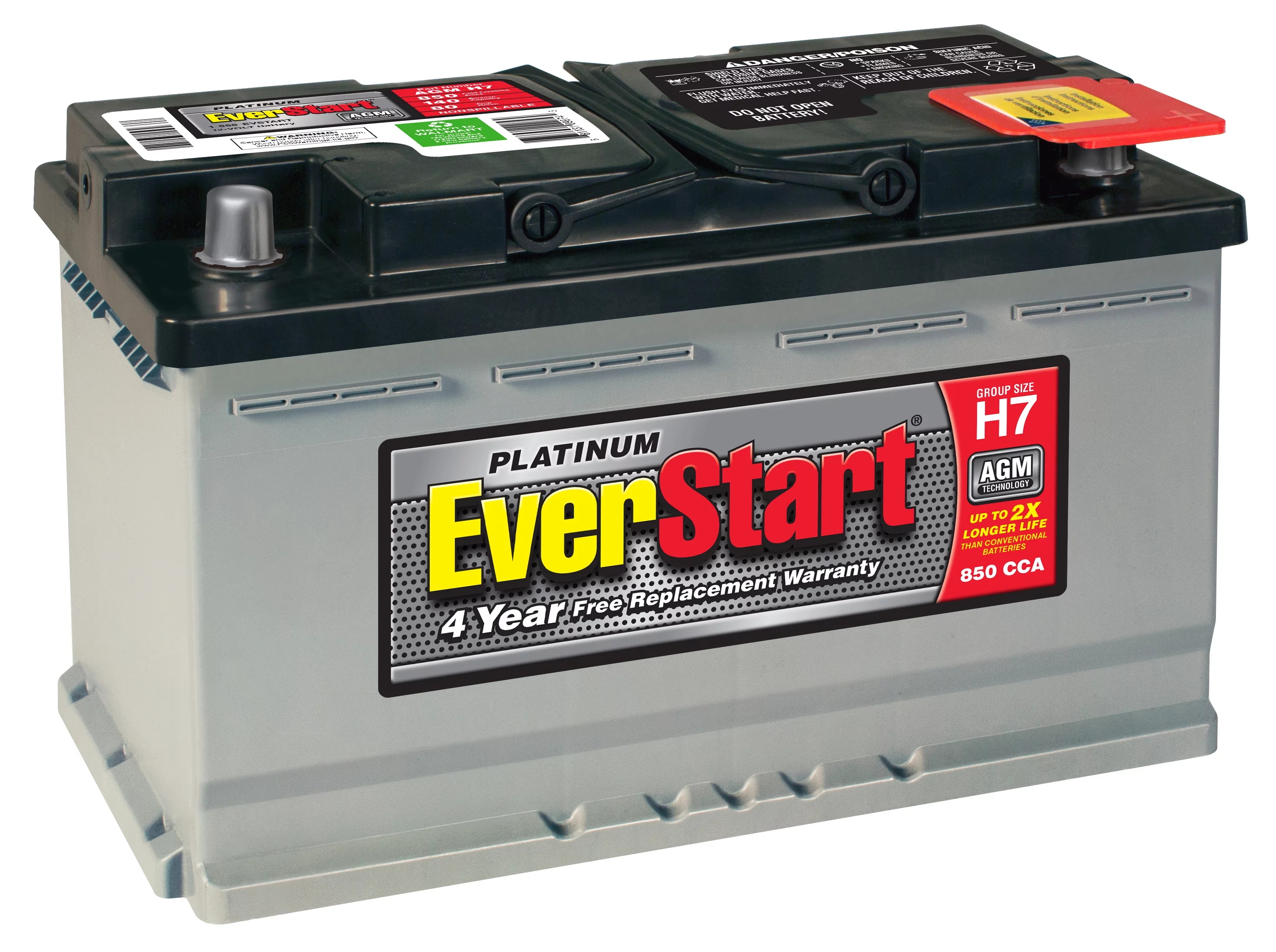 EverStart Platinum BOXED AGM Automotive Battery, Group Size H7 / LN4 / 94R 12 Volt, 850 CCA - Inhomebuy