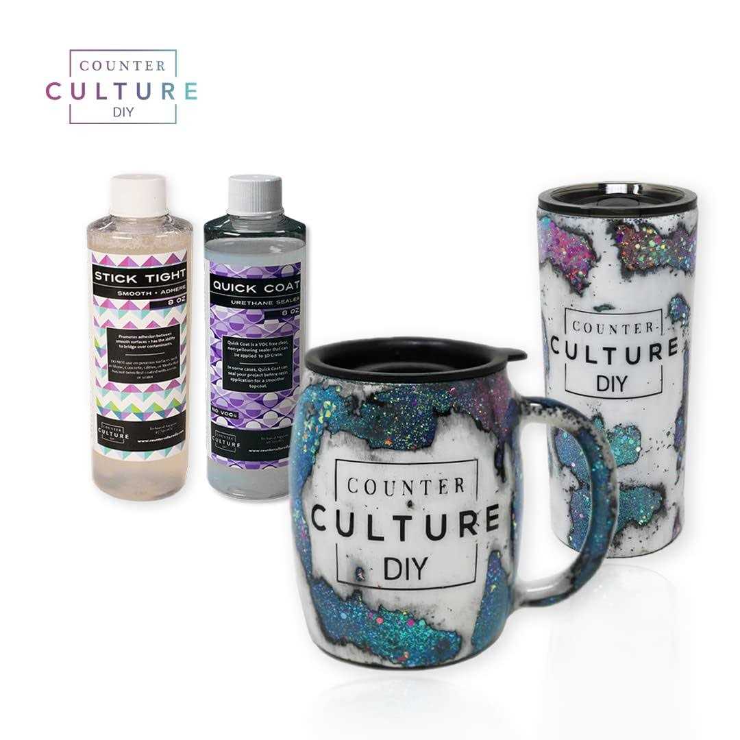 Counter Culture DIY Clear Quick Coat Sealer for Resin Art Bottle - Inhomebuy