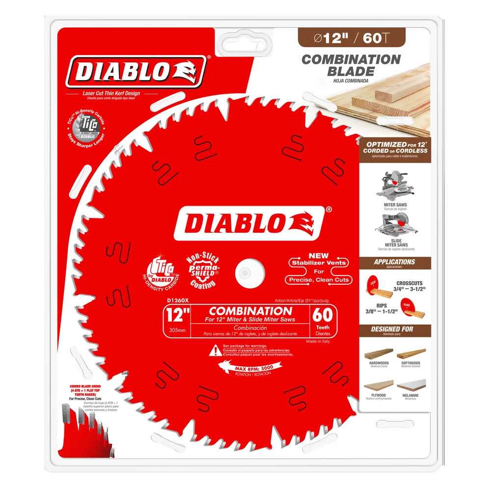 Diablo Combination Saw Blade D1260X - Inhomebuy
