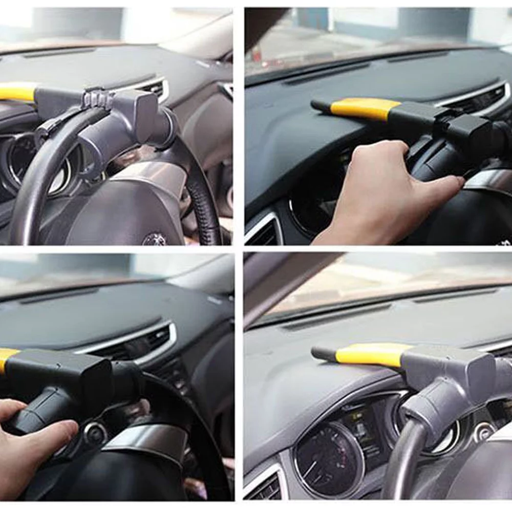 Car Steering Wheel Lock Anti-Theft Vehicle Security Auto Safety Lock - Inhomebuy