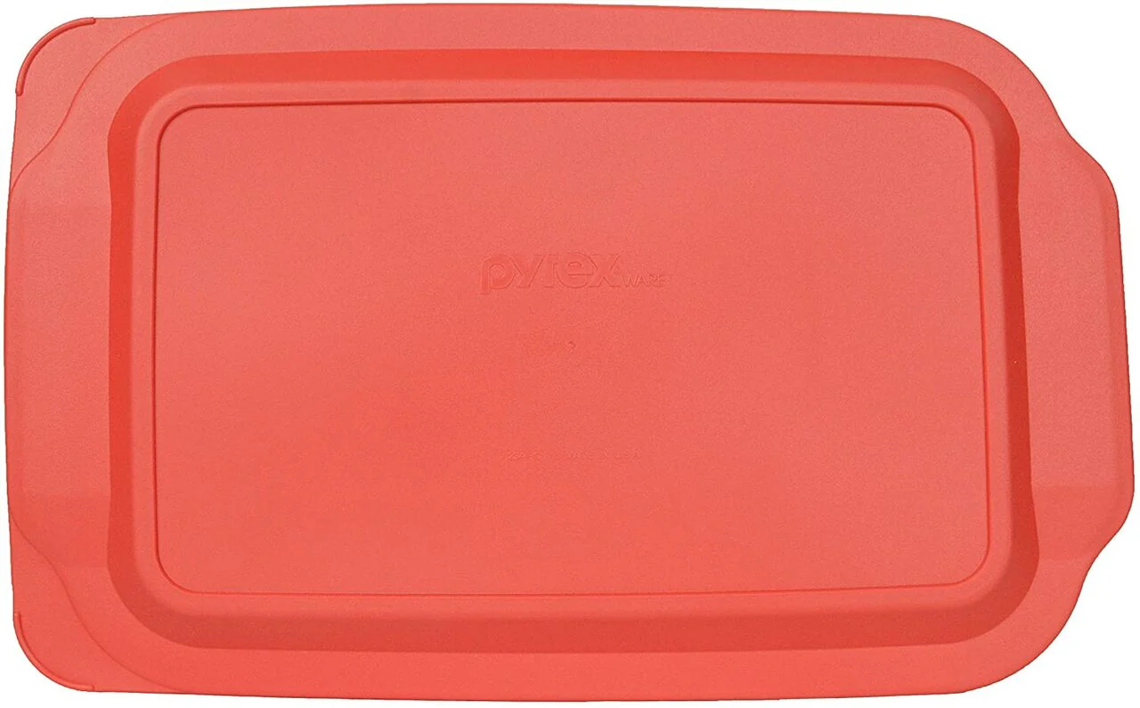 Pyrex Red Plastic Lid for 4 Quart (4.8 Quart Outside Measurement) Oblong Baking Dish | 234-PC - Inhomebuy