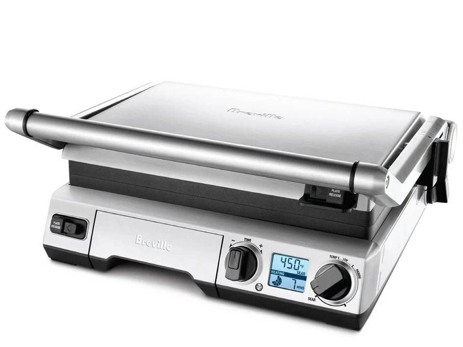 Breville Smart Grill |BGR820BSS| 130-sq.inch, 1800W , variable temp, LCD - Inhomebuy