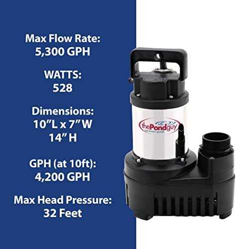 The Pond Guy RapidFlo Asynchronous Waterfall Pump - Inhomebuy