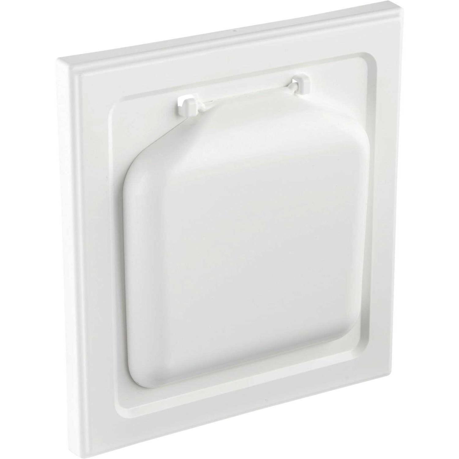 No-Pest 4 In. White Plastic J-Block Dryer Vent Hood - Inhomebuy