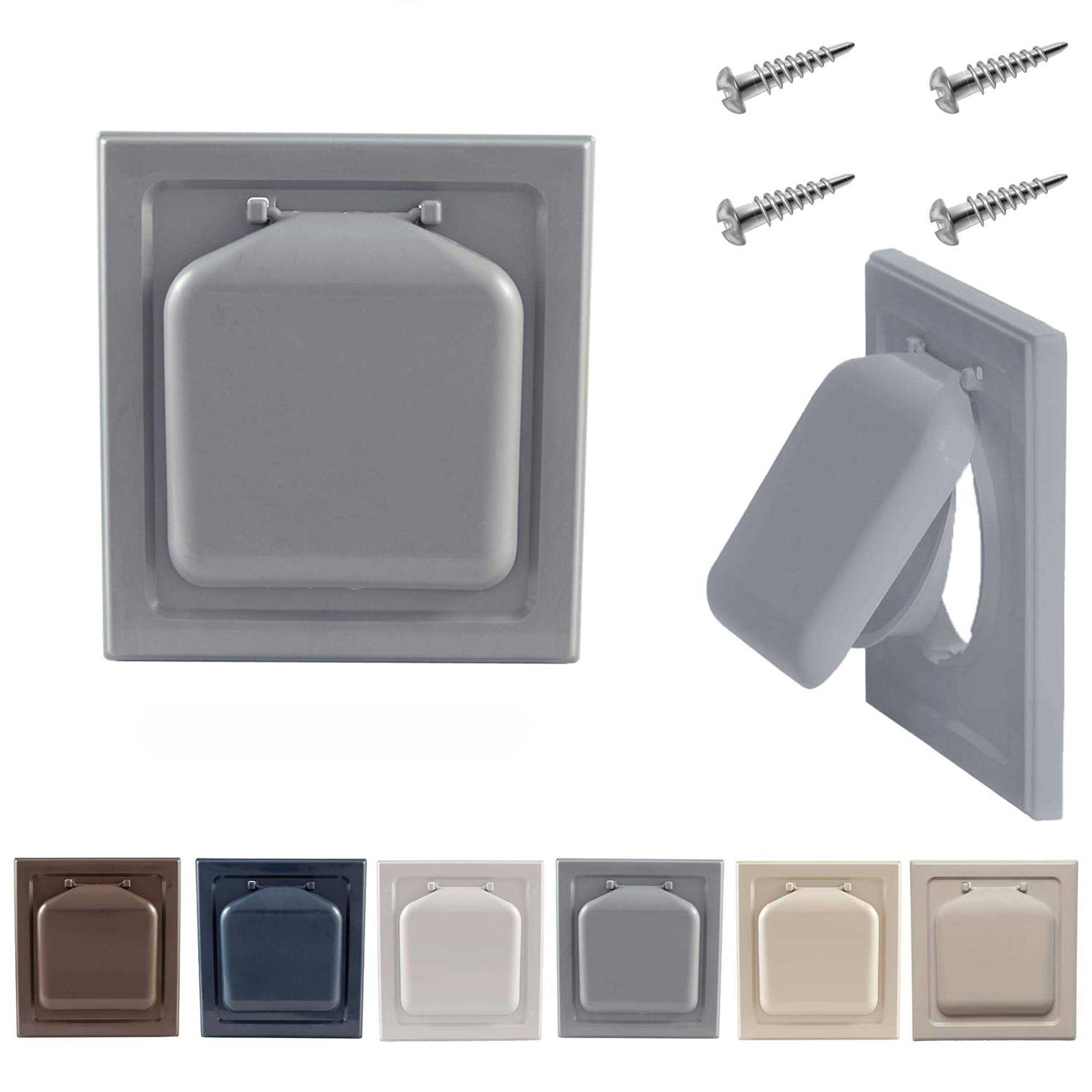 NO-PEST Vent Dual Door Dryer Vent Cover Outdoor 4 inch Made in USA w Highest UV Resistant Plastic in any Outdoor Vent Cover - Inhomebuy