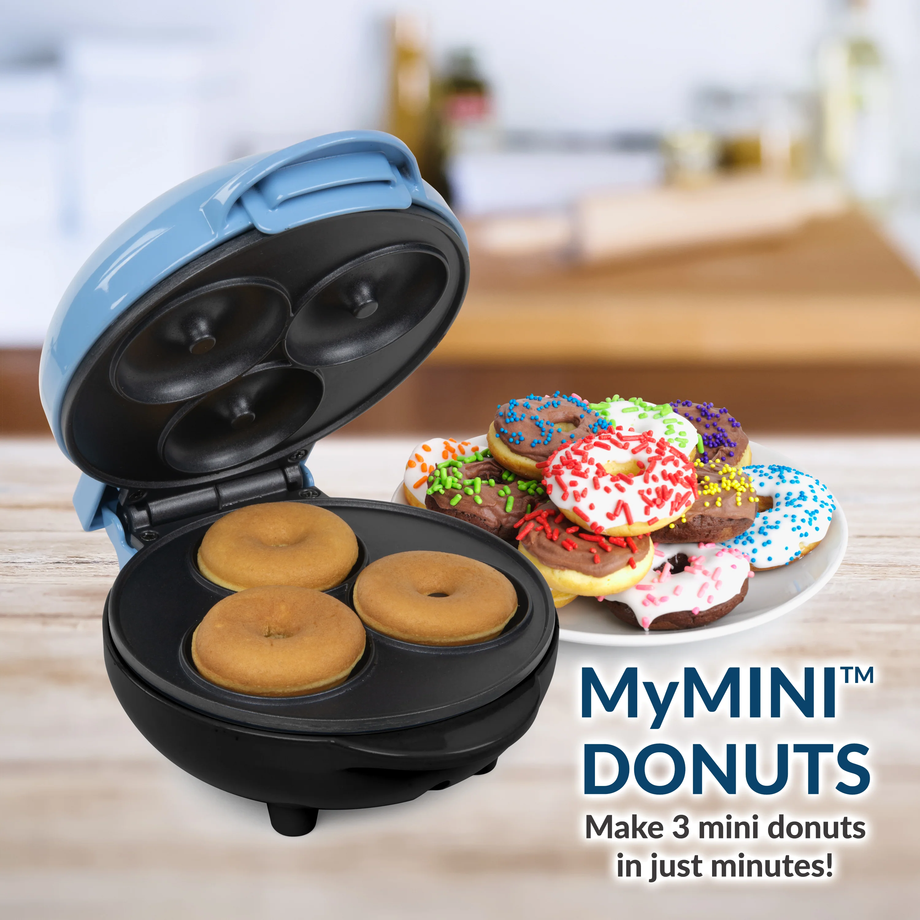 MyMini Orbital Donut Maker, Blue - Inhomebuy