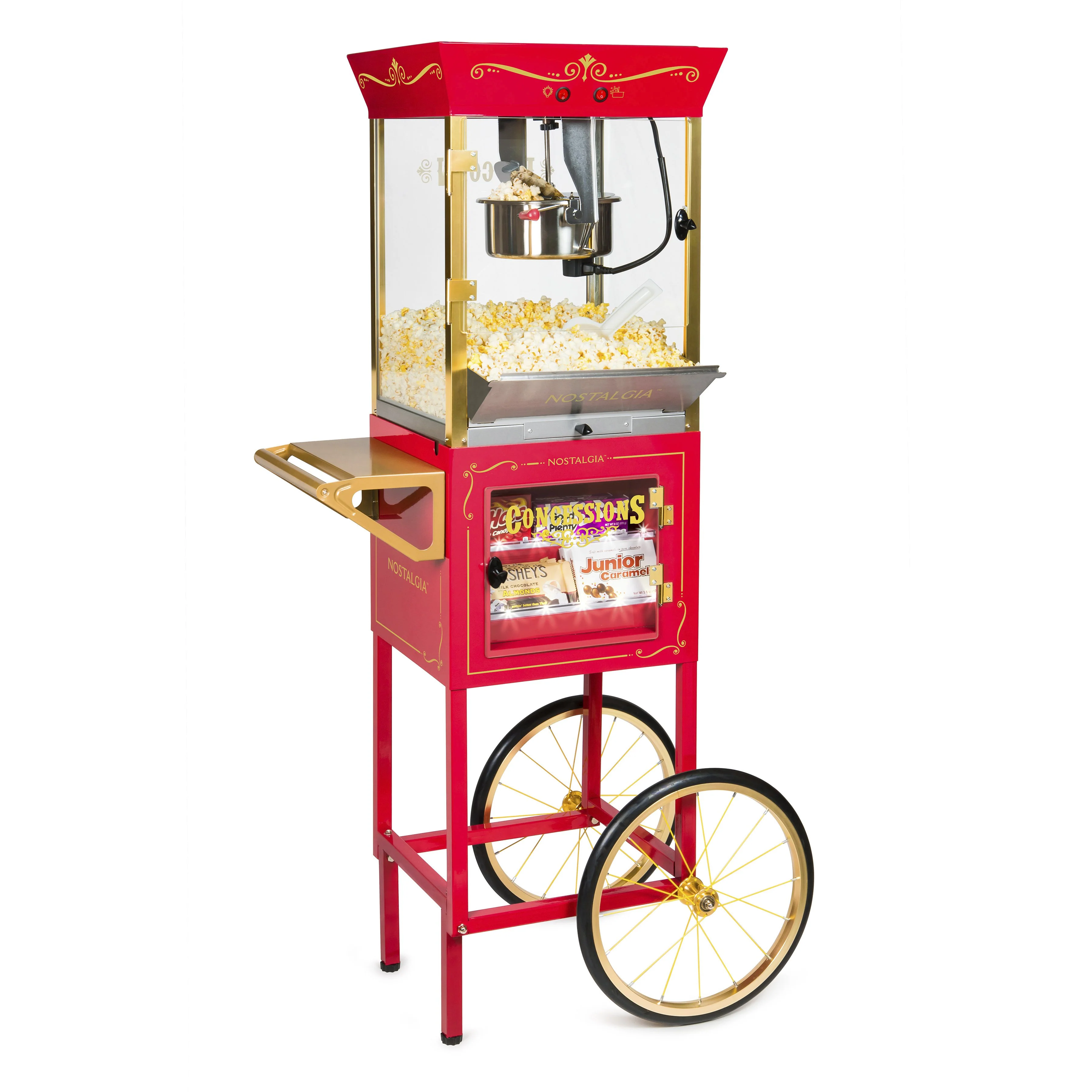 Vintage New 10-Ounce Professional Popcorn & Concession Cart - 59 Inches Tall - Inhomebuy
