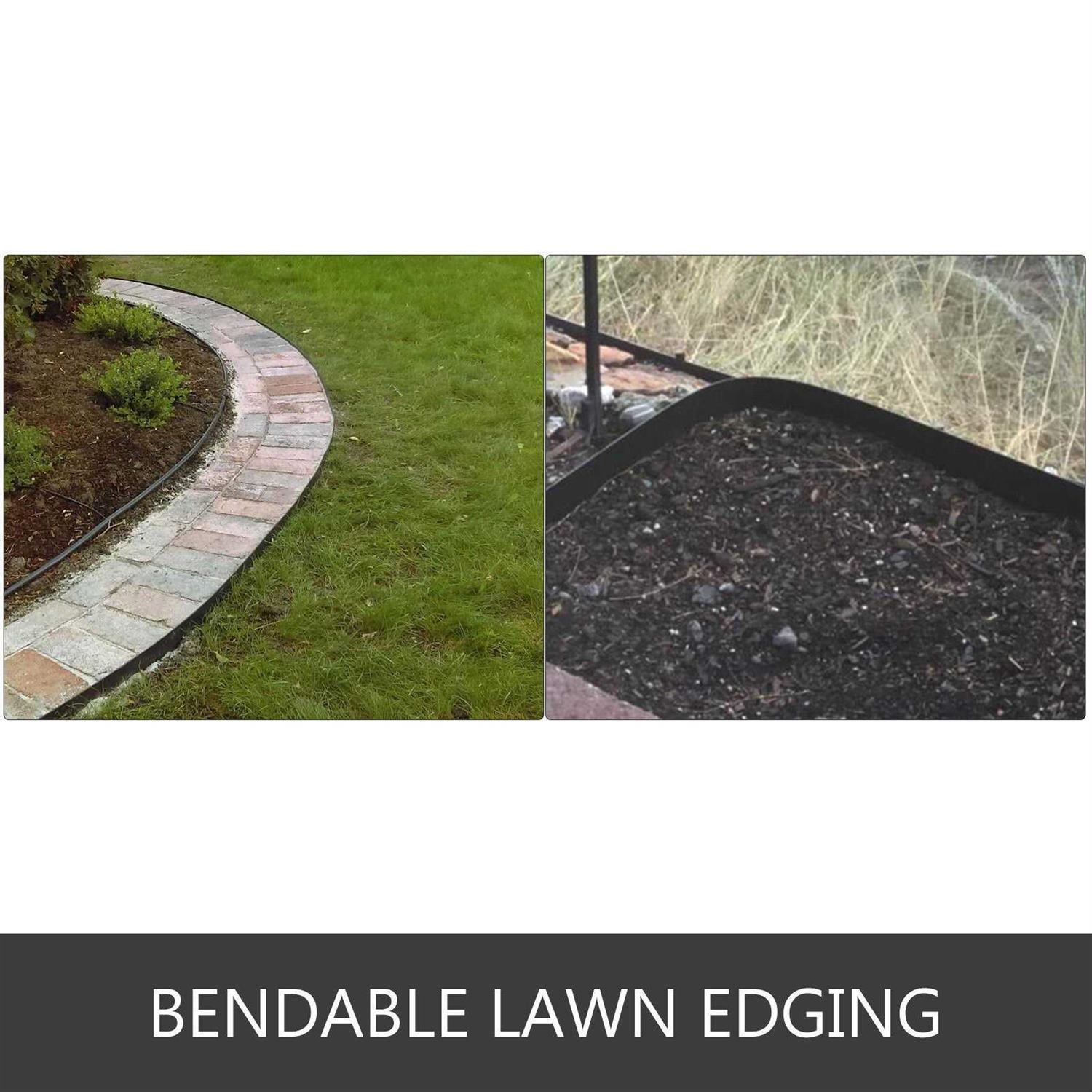 VEVOR Steel Landscape Edging 40 in. x 6 in. Steel Garden Edging Border Steel Landscape Edging Steel Lawn Edging - Inhomebuy