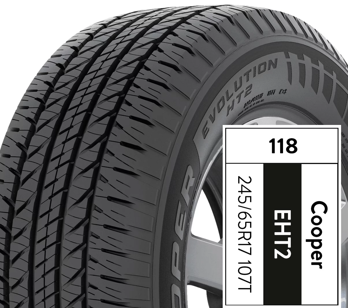 Cooper Evolution HT2 245/65R17 107T All-Season Tire - Inhomebuy