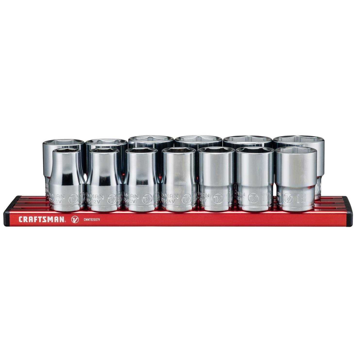 Craftsman V-Series 1/2 in. Drive Metric 6 point Deep Socket Set 13 pc - Inhomebuy