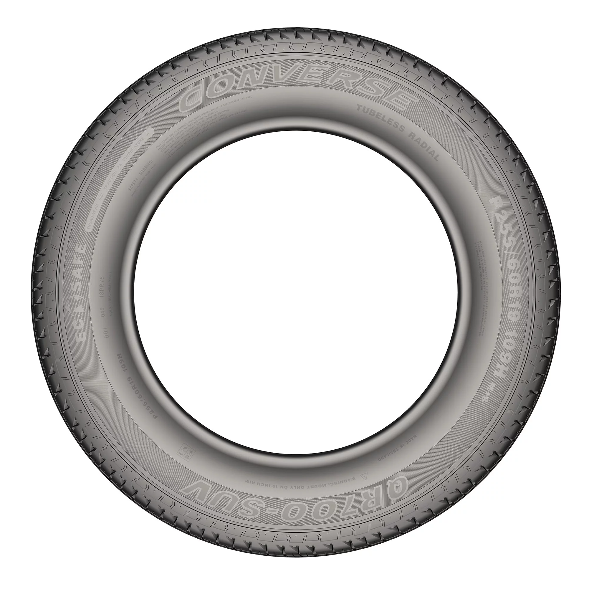 Converse QR700-SUV All Season P255/60R19 109H SUV/Crossover Tire Fits: 2010 Buick Enclave CXL, 2021 Lincoln Aviator Base - Inhomebuy