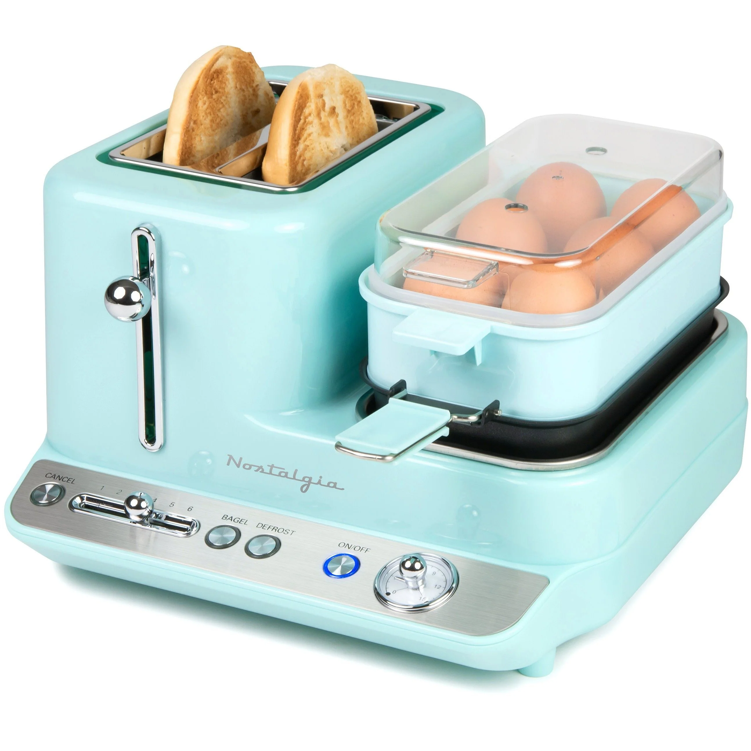Retro 3-in-1 Breakfast Station, Aqua - Inhomebuy