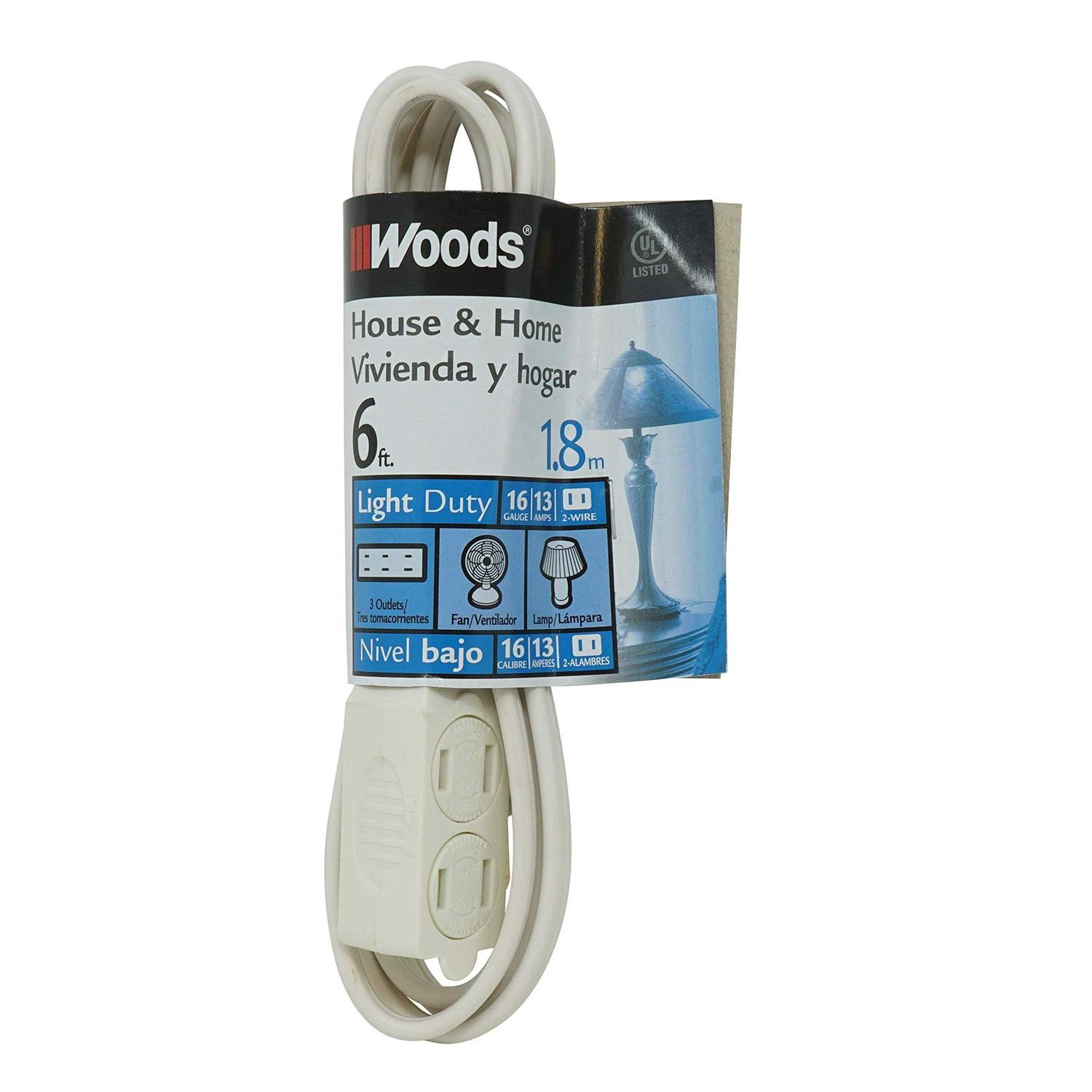 Woods Cube Extension Cord Tap - Inhomebuy