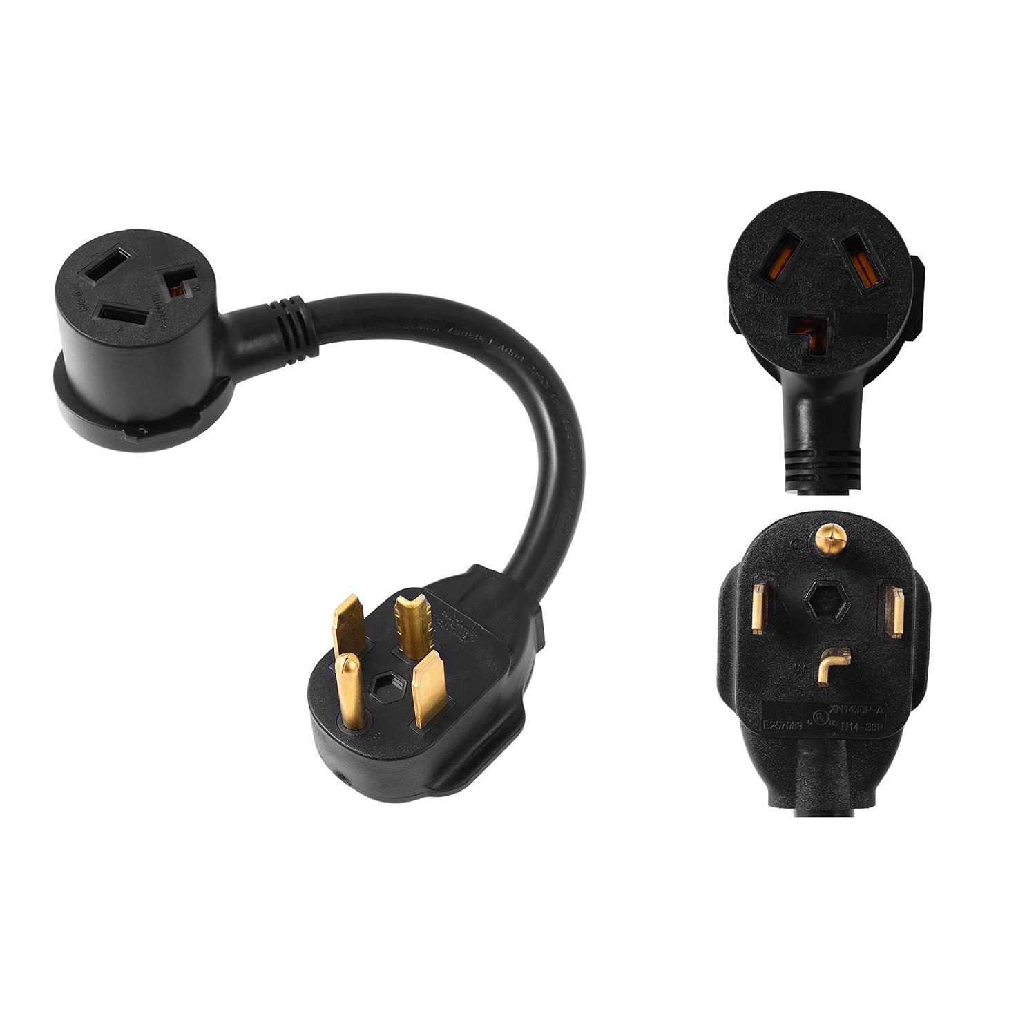 ONETAK NEMA 10-50P to 14-30R Compact 120V/240V 30 Amp Welder Welding Dryer Power Cord Adapter Adaptor Connector Connecter - Inhomebuy