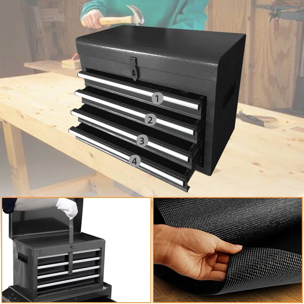 5-Drawer Rolling Tool Chest with Wheels and Drawers,Tool Storage Cabinet,Detachable Organizer Tool Box Combo,Mobile Lockable Toolbox for Workshop Mechanics Garage - Inhomebuy