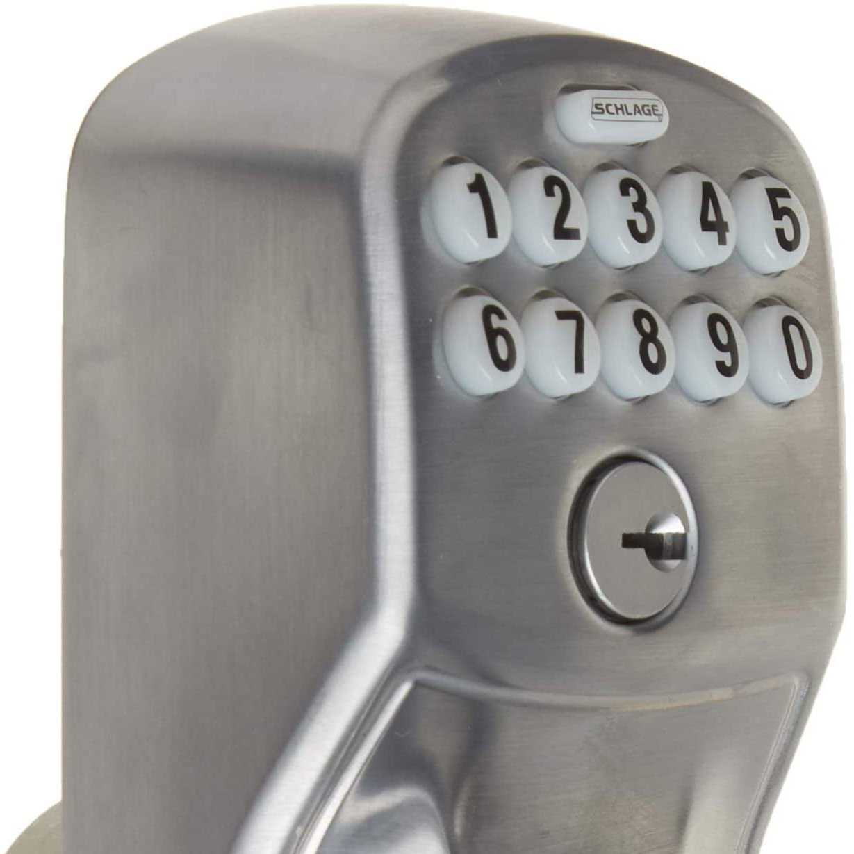 Schlage Keypad Entry with Auto-Lock Accent Lever - Inhomebuy