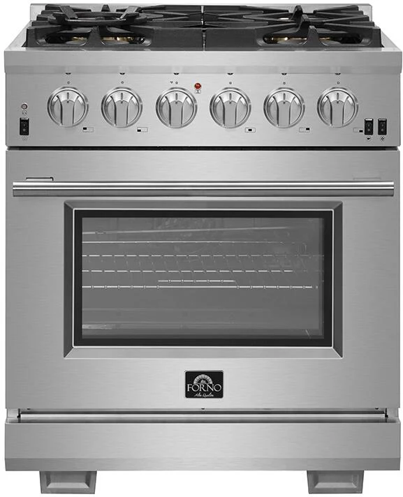 Forno 30″ Gas Range in Stainless Steel with 5 Italian Burners, FFSGS6260-30 - Inhomebuy