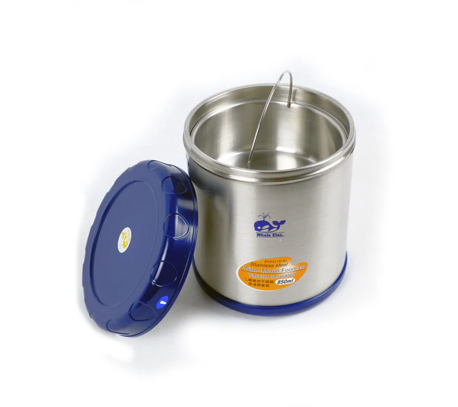 Whale / Sun Kung Thermal Lunch Kit |K850B| 0.85L with divider basket(Assorted color, red or blue), incl carrying bag - Inhomebuy