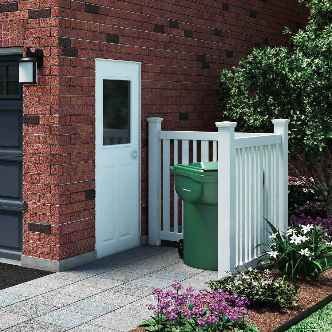 Outdoor Essentials Lafayette 4 ft. x 6 ft. White Vinyl Picket Fence Panel - Inhomebuy