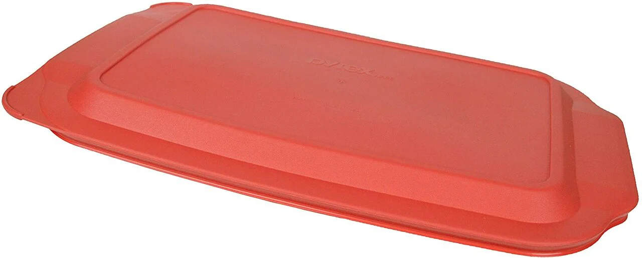 Pyrex Red Plastic Lid for 4 Quart (4.8 Quart Outside Measurement) Oblong Baking Dish | 234-PC - Inhomebuy