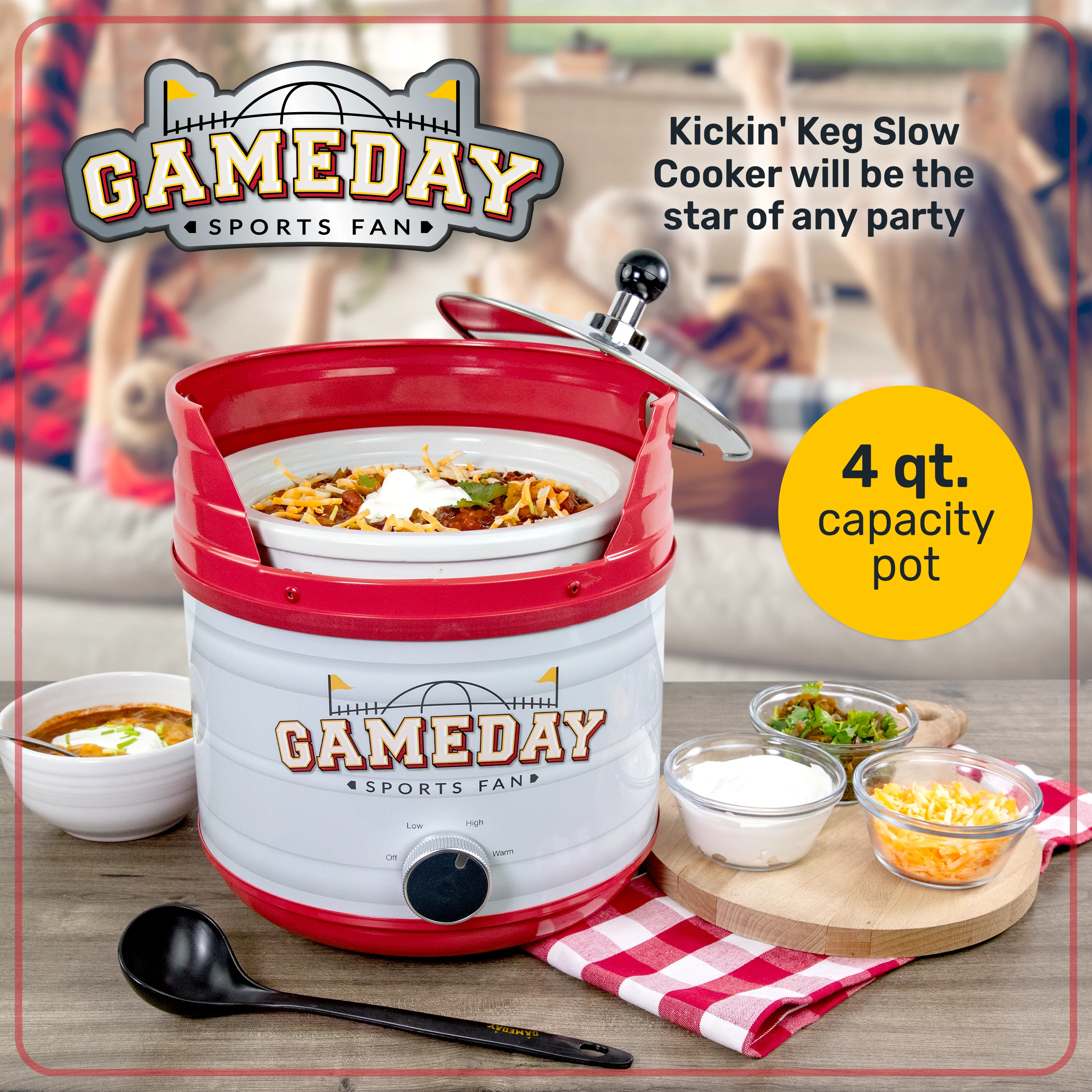 Game Day Kickin�?Keg Cooker - Inhomebuy