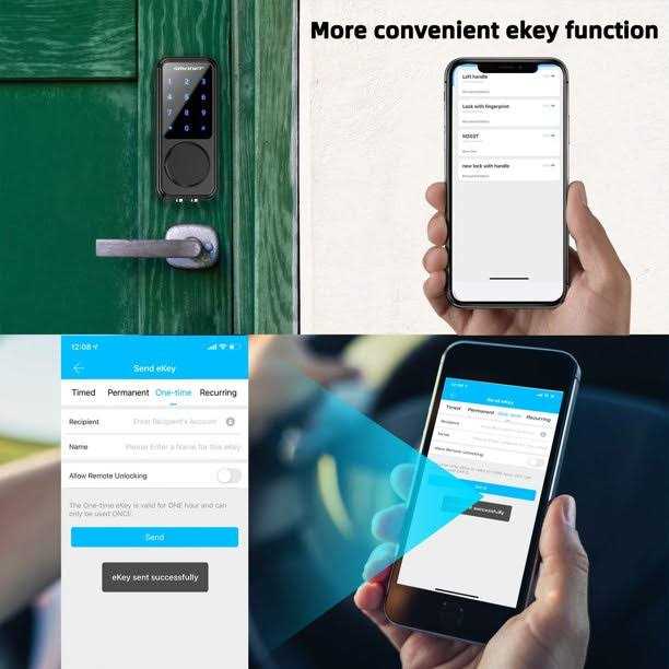 Electronic Deadbolt Door Lock Smart Wireless Anti-Theft Home Security Keyless Deadbolt Access Control System with 4 Remote Control - Inhomebuy