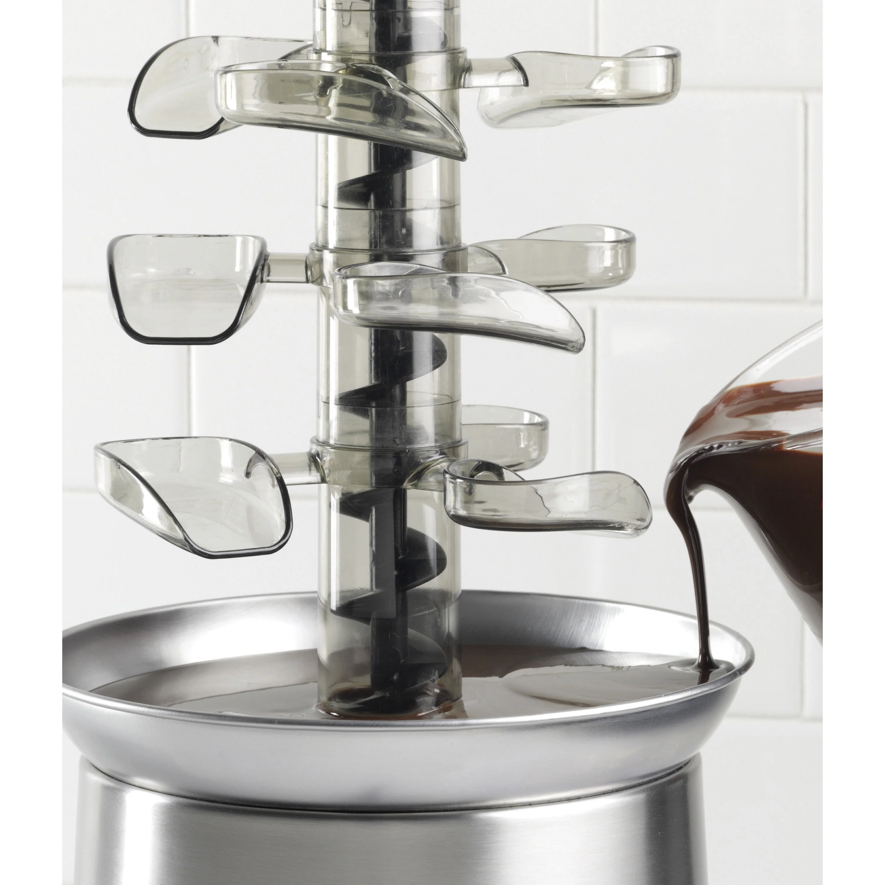 2-Pound Stainless Steel Cascading Fondue Fountain - Inhomebuy