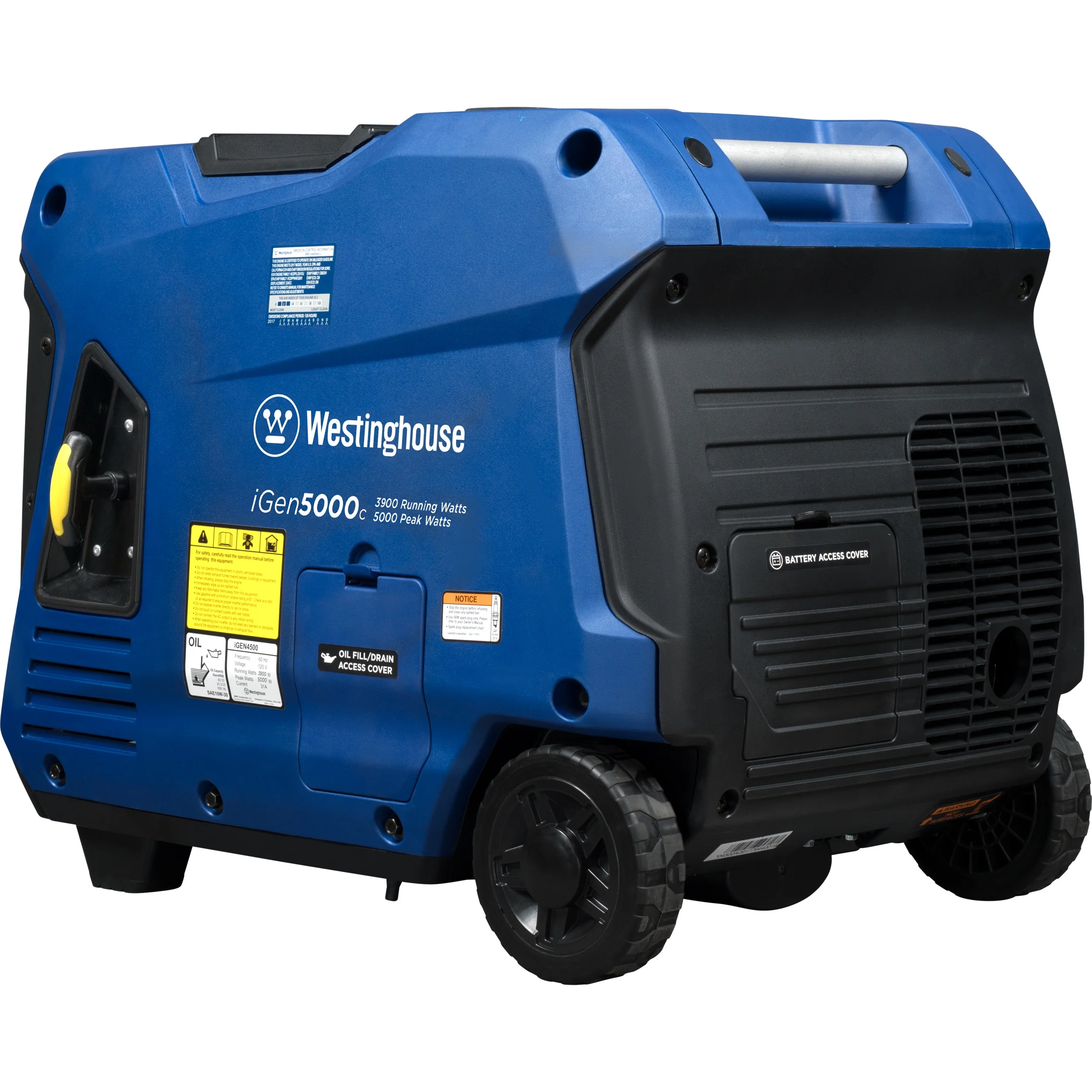 Westinghouse 5000 Peak Watt RV Ready, Gasoline Powered Portable Inverter Generator with CO Sensor - Inhomebuy