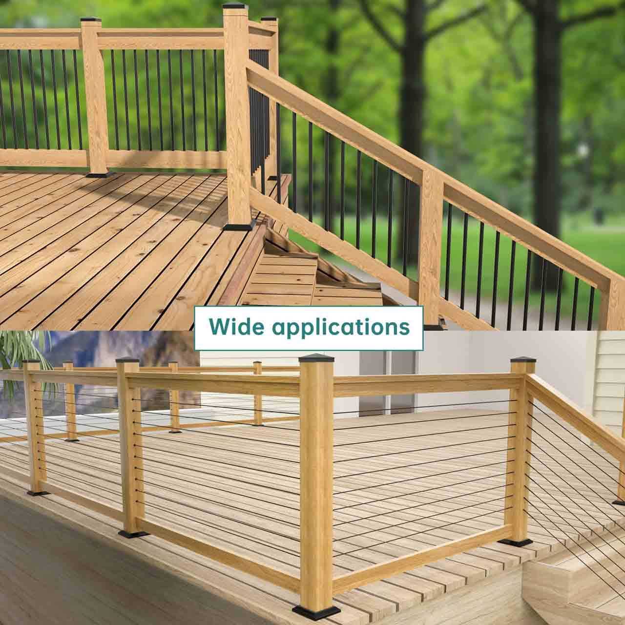 Muzata 4×4 One-Piece Post Base Cover WT09 - Inhomebuy