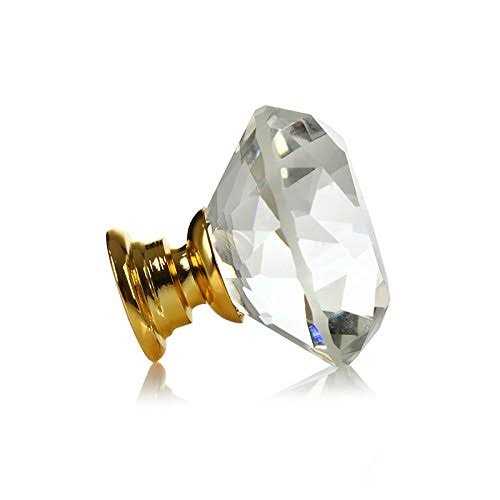 DeELF Outlet 25 pcs crystal colorful glass drawer pulls 30 mm decorative knobs for kitchen bathroom cabinet, dresser and cupboard by deelf - Inhomebuy