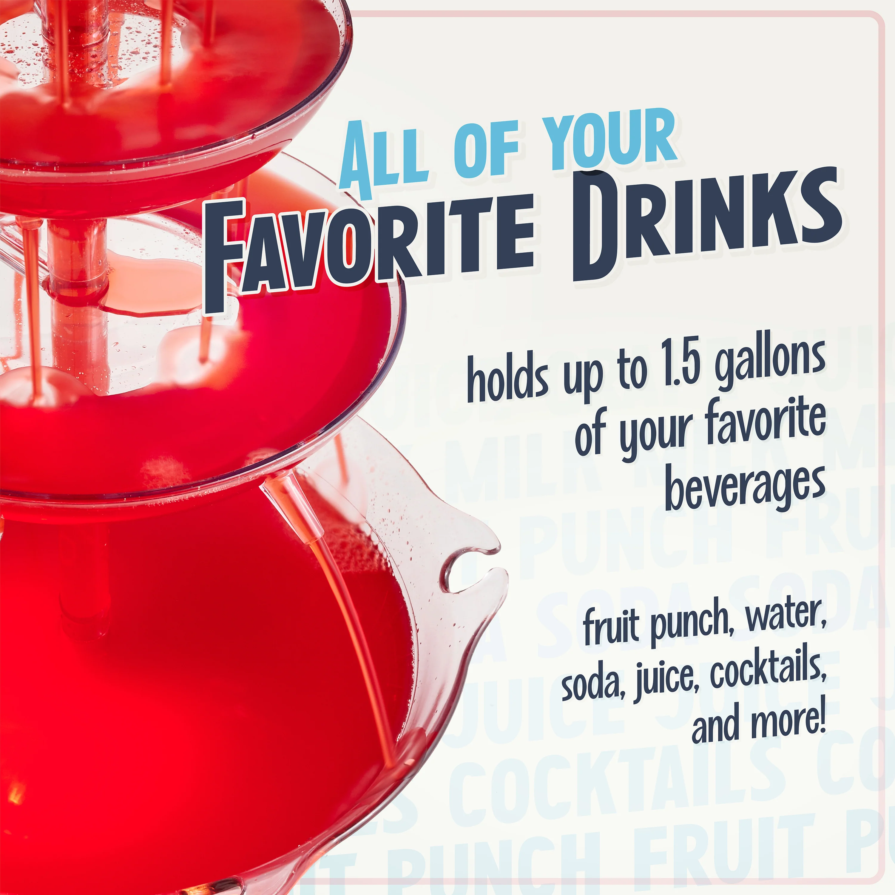 3-Tier Lighted Party Fountain - Inhomebuy