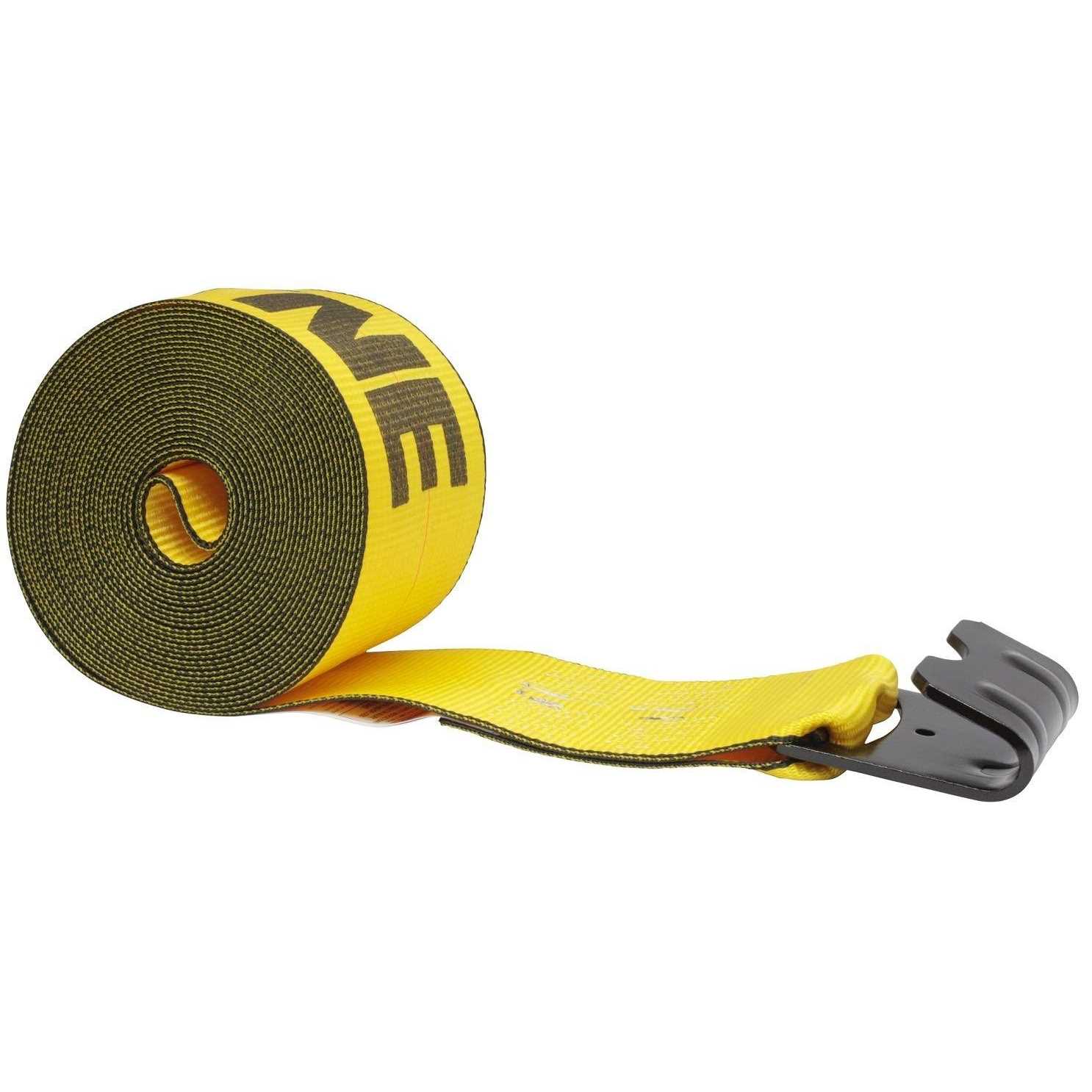 Mytee Products Kinedyne Winch Straps 4 x Heavy Duty Tie Down w/Flat Hooks WLL# 5400 lbs - Inhomebuy