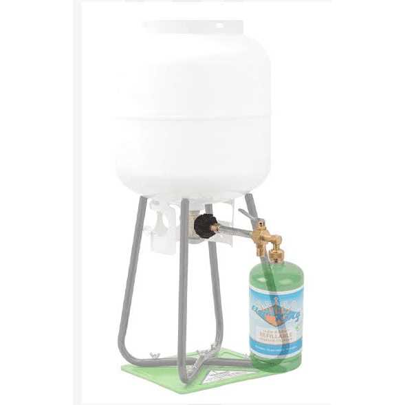 Flame King 3lb Steel Propane LP Tank Cylinder with Gauge and OPD - Inhomebuy