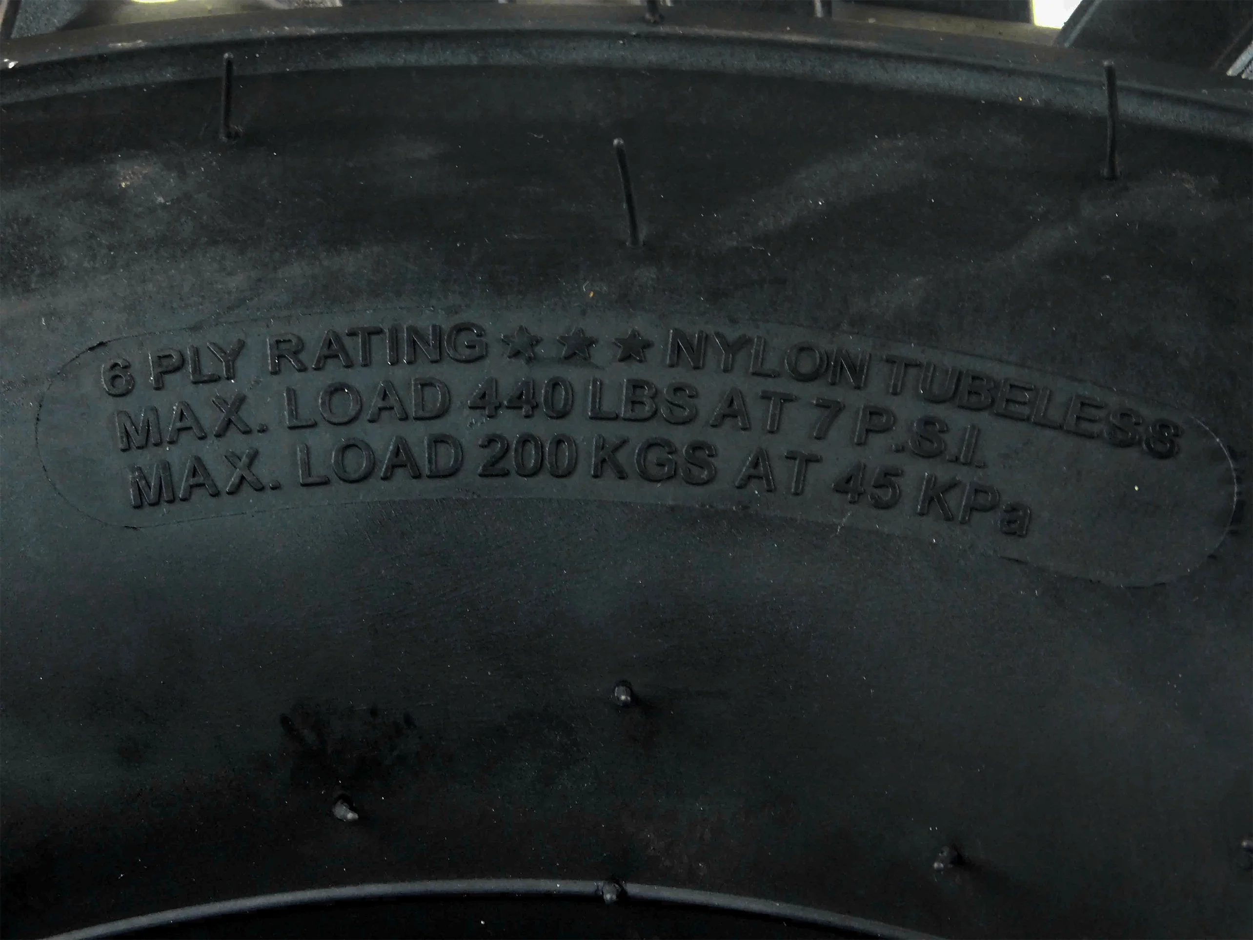 MASSFX 23x11-10 6 Ply Golf Cart Tire 23x11x10 & Black Wheel Kit A238 10x7 4/101.6 - Inhomebuy