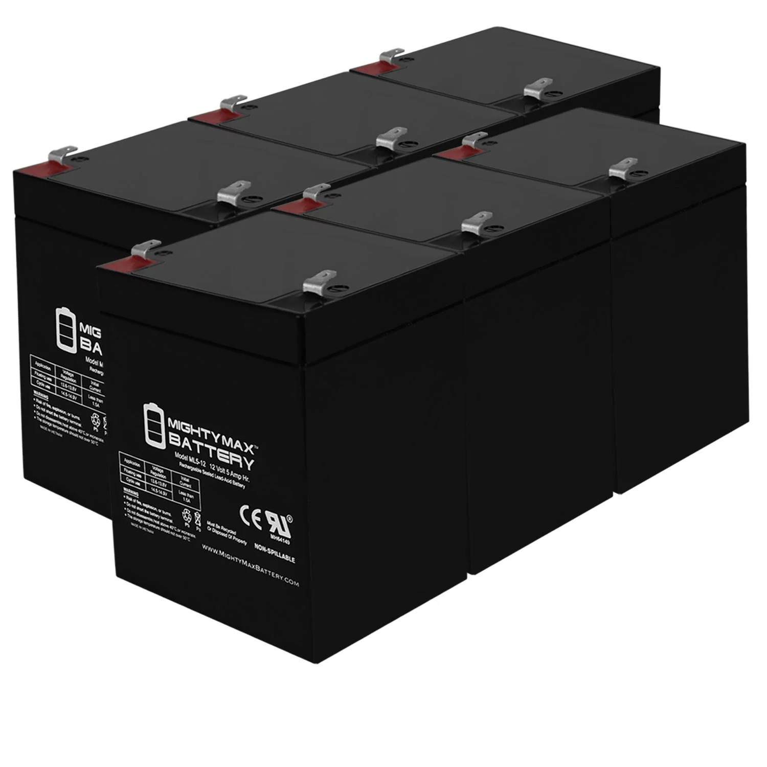12V 5AH Rechargeable Sealed Lead Acid Battery - Inhomebuy