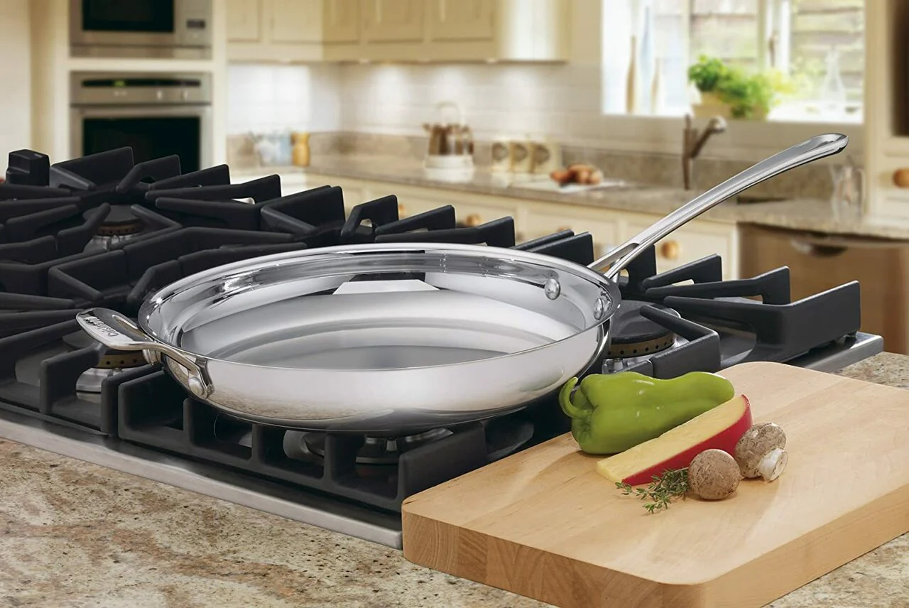 Cuisinart S/S Skillet 12'' w/helper handle, Countour | 422-30H - Inhomebuy