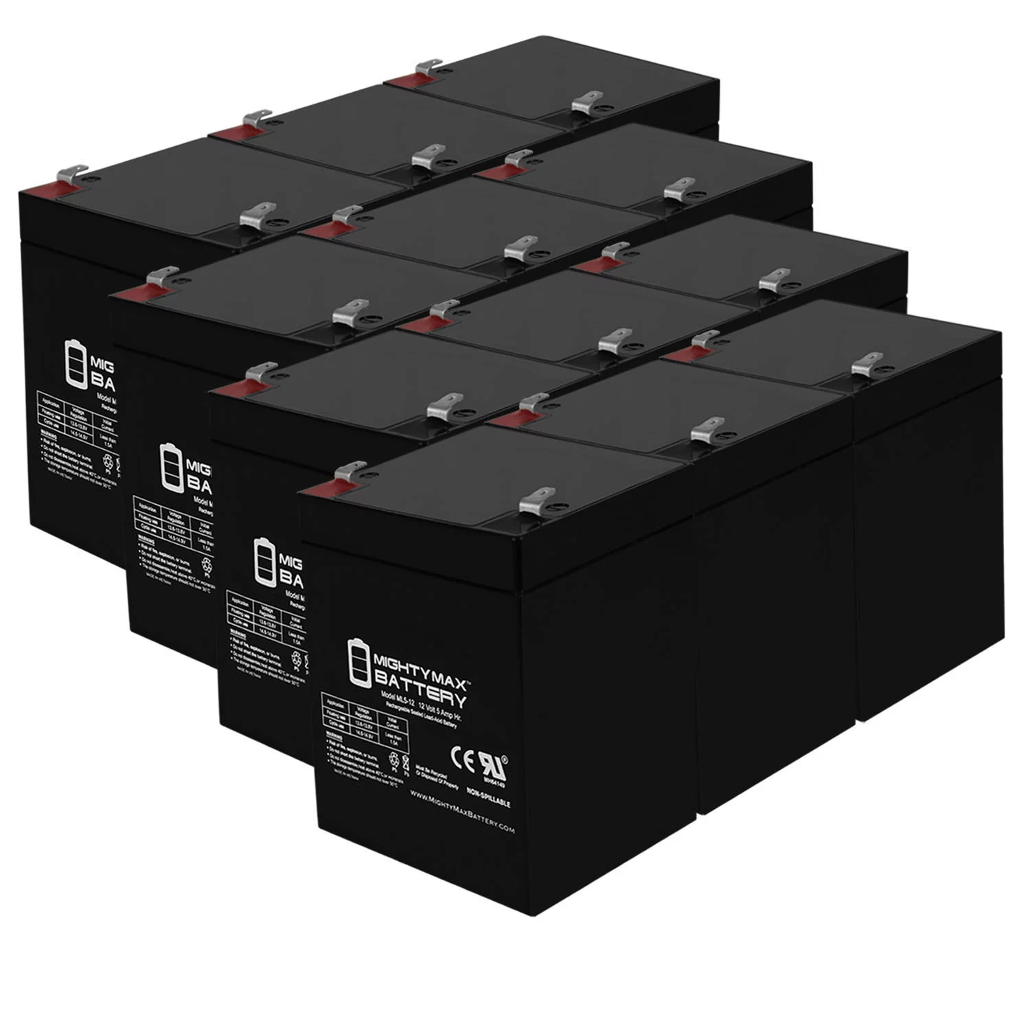 ML5-12 - 12V 5AH Replaces Werker WKA12-5F SLA Battery - Inhomebuy